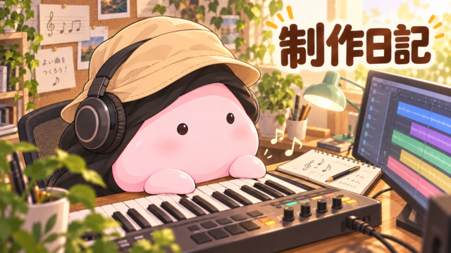 まんまるが音楽制作をしている制作日記の共通アイキャッチ